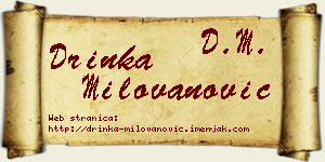 Drinka Milovanović vizit kartica